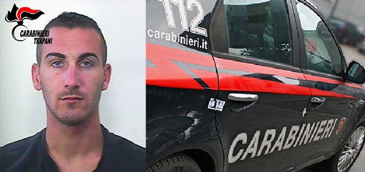 gigante alessio, ladro d'auto, arresto carabinieri