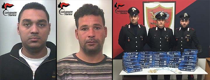 Petrosino: sorpresi con 50 kg. di sigarette di contrabbando. Arrestati dai Carabinieri un palermitano ed un marocchino