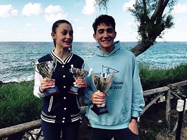 Vela: conclusa la quarta prova del campionato zonale di Laser  Podio per Giulia Schio e Francesco Chirco della Società Canottieri Marsala 