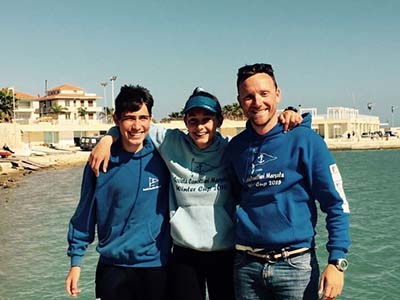 Vela doppio podio per la Società Canottieri Marsala nella classe Laser foto con Di Benedetto e Schio insieme all'allenatore Prinzivalli