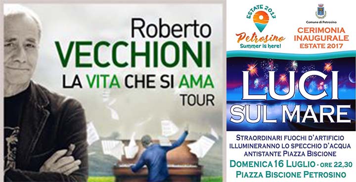 Petrosino Estate 2017: Roberto Vecchioni vince il sondaggio on line per il concerto in programma in piazza Biscione