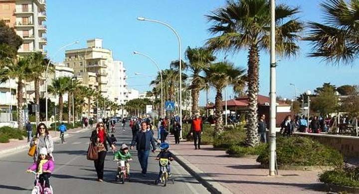 Marsala: dal 29 aprile torna l'area pedonale sul lungomare Colonnello Maltese