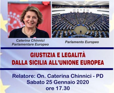 "L'Europa a Marsala. dialoghi con gli europarlamentari". Secondo incontro con l'On. Chinnici