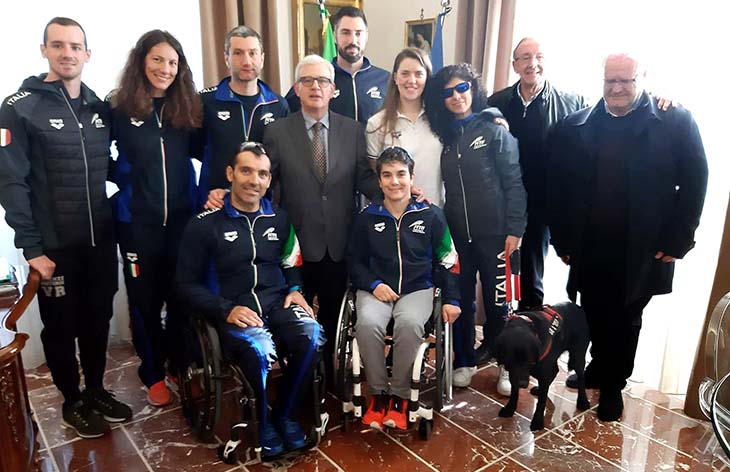 La Nazionale Italiana di Paratriathlon e il Panathlon Club a Trapani ricevuti dal Prefetto